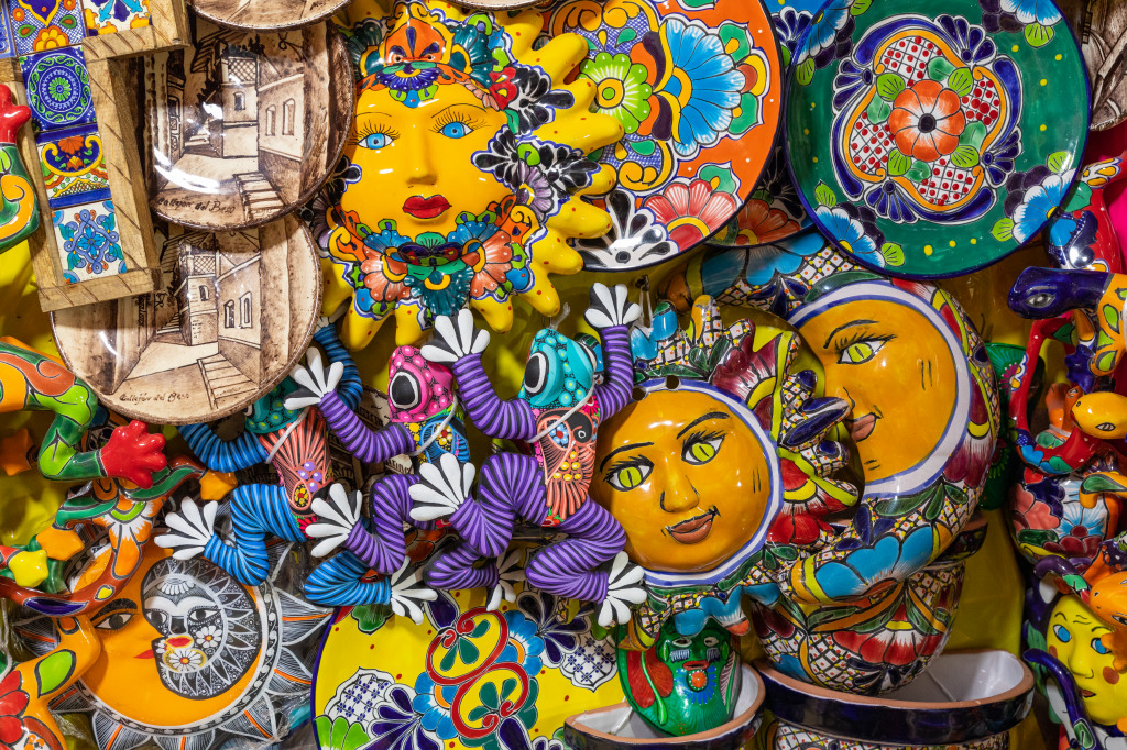 Traditionelle mexikanische Keramik in Guanajuato jigsaw puzzle in Handgemacht puzzles on TheJigsawPuzzles.com