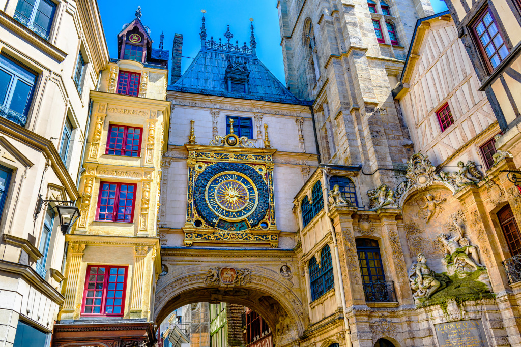 Great-Clock in Rouen, Normandy, France jigsaw puzzle in Street View puzzles on TheJigsawPuzzles.com