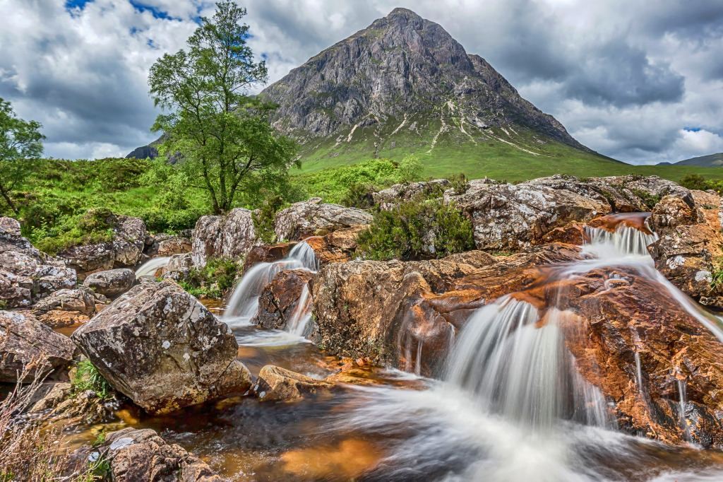 River Coupall Cascades, Scotland jigsaw puzzle in Waterfalls puzzles on TheJigsawPuzzles.com