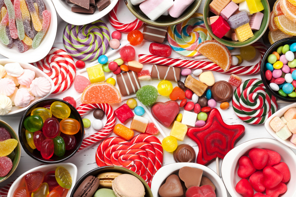 Colorful Lollipops and Candies jigsaw puzzle in Food & Bakery puzzles on TheJigsawPuzzles.com