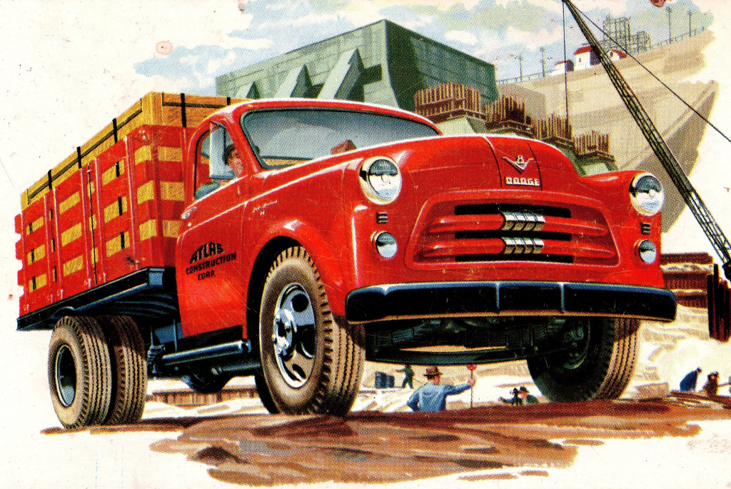 Caminhão Ton Stake Dodge de 1954 1 1/2 jigsaw puzzle in Carros & Motos puzzles on TheJigsawPuzzles.com