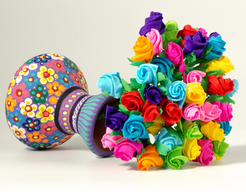 Mexican Vase jigsaw puzzle in Flowers puzzles on TheJigsawPuzzles.com