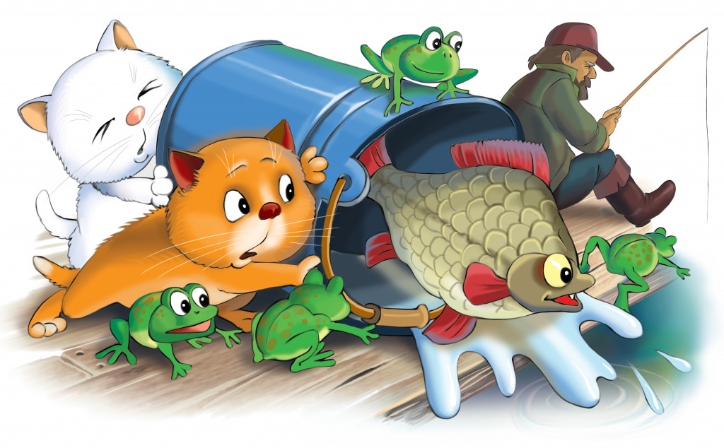 Saving the Fish jigsaw puzzle in Kids Puzzles puzzles on TheJigsawPuzzles.com