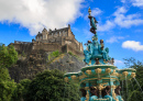 Edinburgh Castle and Ross Fountain, Scotland