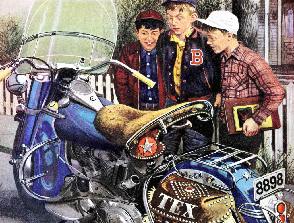 Moto Vintage Tex jigsaw puzzle in Carros & Motos puzzles on TheJigsawPuzzles.com