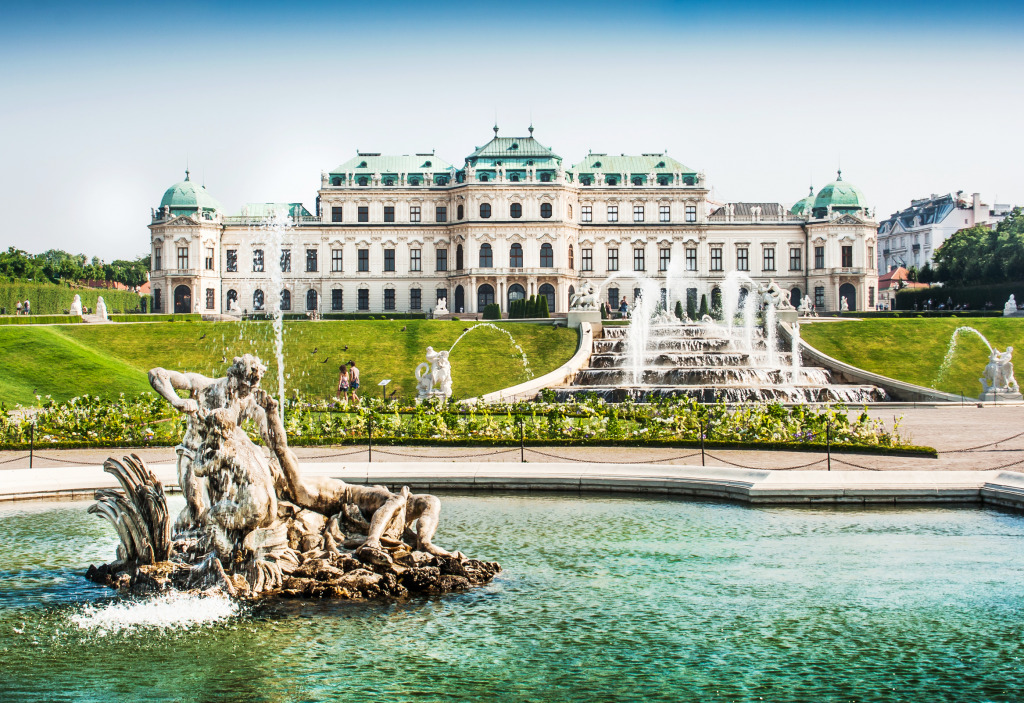 Schloss Belvedere, Österreich jigsaw puzzle in Wasserfälle puzzles on TheJigsawPuzzles.com