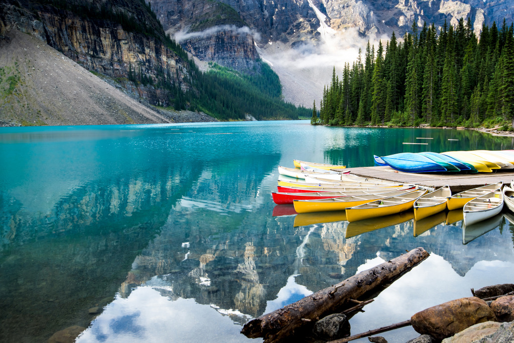 Moraine Lake, Banff National Park, Canada jigsaw puzzle in Great Sightings puzzles on TheJigsawPuzzles.com