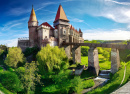 Corvin Castle with Bridge, Romania