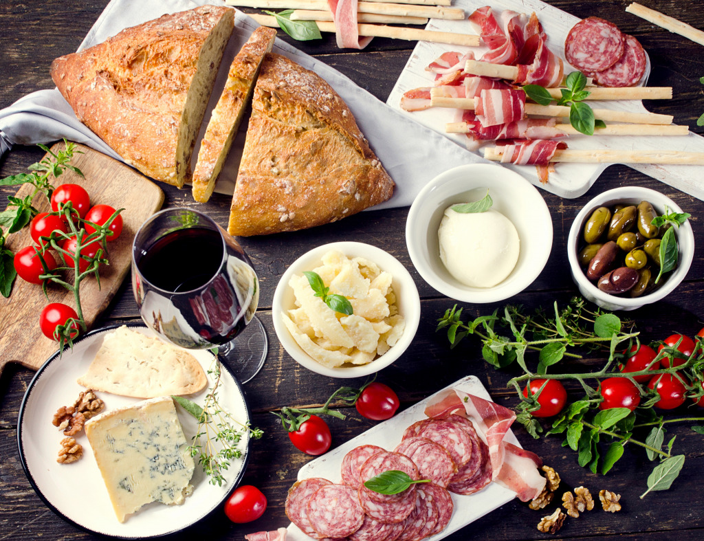Cold Cuts and Cheese jigsaw puzzle in Nourriture et boulangerie puzzles on TheJigsawPuzzles.com