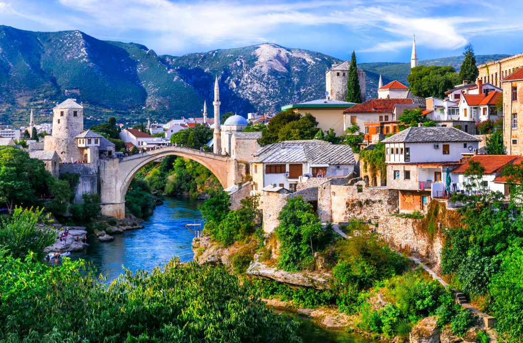 Centro Histórico de Mostar, Bósnia e Herzegovina jigsaw puzzle in Quebra-Cabeça do Dia puzzles on TheJigsawPuzzles.com
