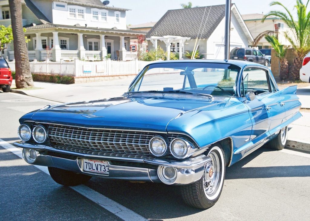 Cadillac (1961) in Seal Beach, Kalifornien jigsaw puzzle in Puzzle des Tages puzzles on TheJigsawPuzzles.com