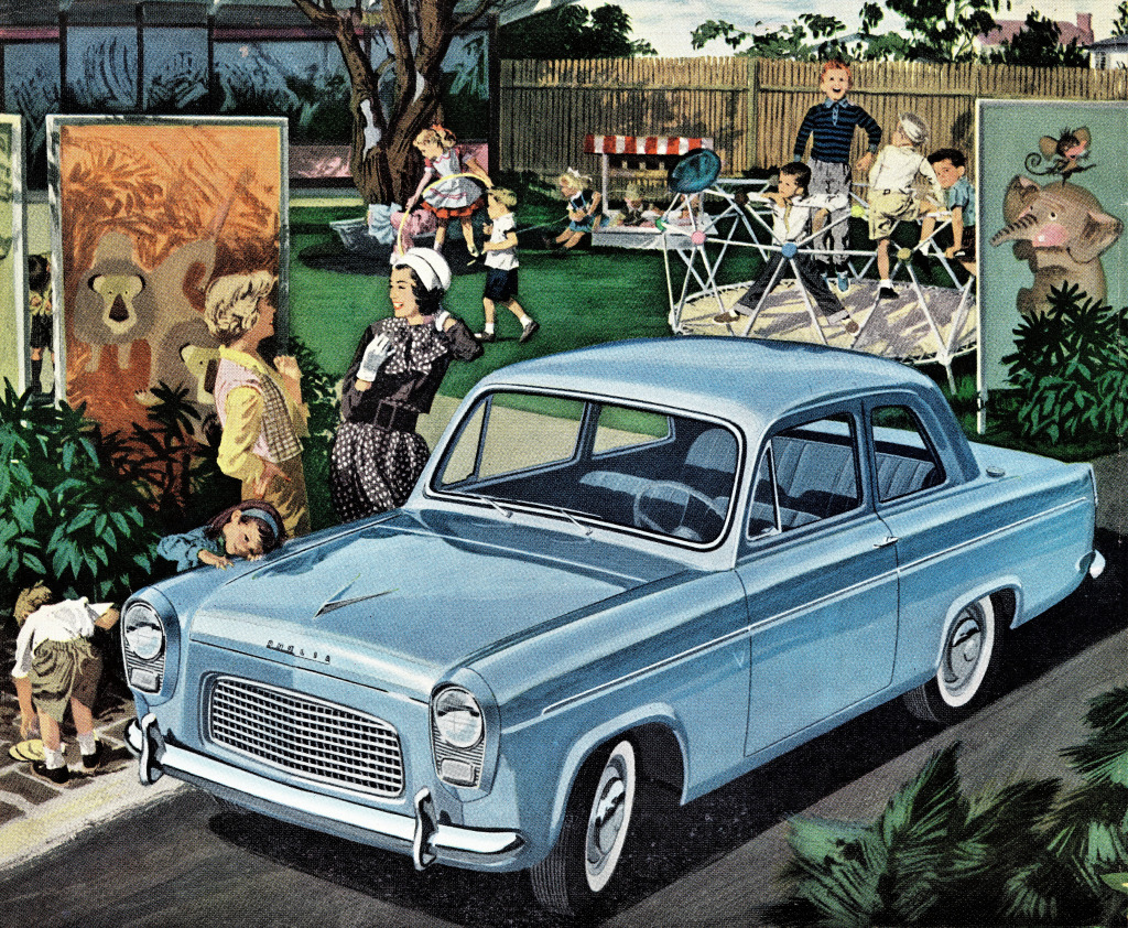 Englischer Ford Anglia von 1959 jigsaw puzzle in Autos & Motorräder puzzles on TheJigsawPuzzles.com