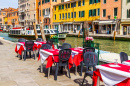 Street Cafe on a Canal Embankment, Venice