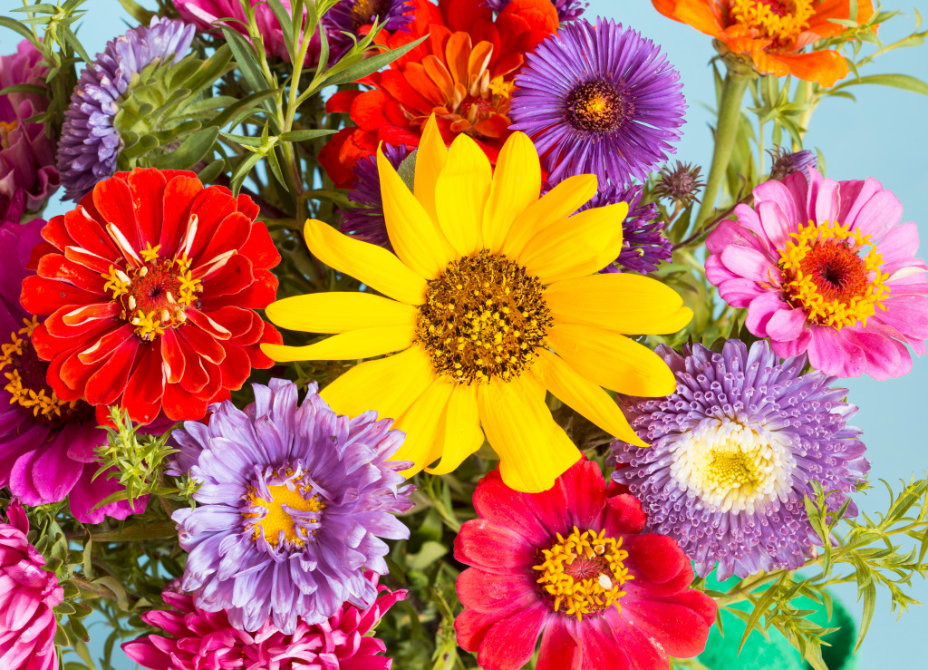 Bouquet of Colorful Flowers jigsaw puzzle in Fleurs puzzles on TheJigsawPuzzles.com