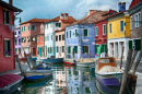 Canal in Burano, Italy