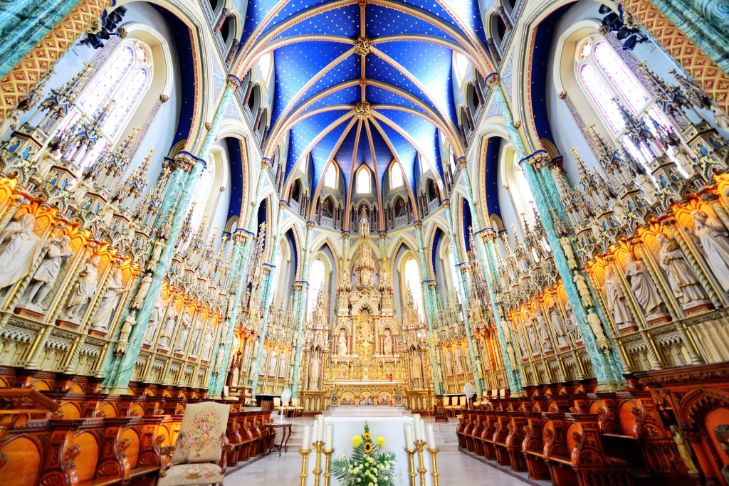 A Basílica da Catedral de Notre-Dame, Ottawa, Canadá jigsaw puzzle in Quebra-Cabeça do Dia puzzles on TheJigsawPuzzles.com