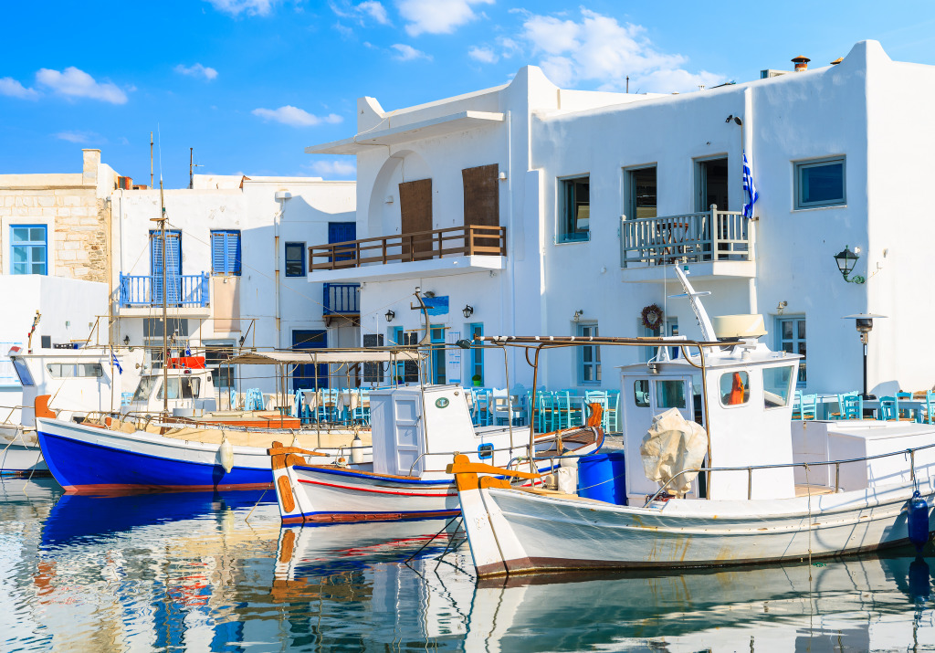 Naoussa Port, Paros Island, Greece jigsaw puzzle in Puzzle of the Day puzzles on TheJigsawPuzzles.com