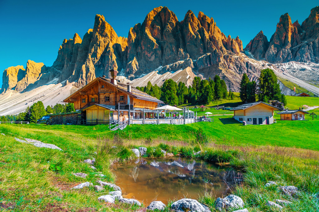 Odle Mountains, Alto Adige, Dolomites, Italy jigsaw puzzle in Magnifiques vues puzzles on TheJigsawPuzzles.com