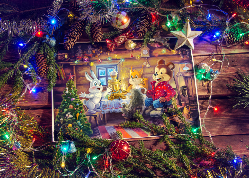 Christmas in the Forest jigsaw puzzle in Christmas & New Year puzzles on TheJigsawPuzzles.com