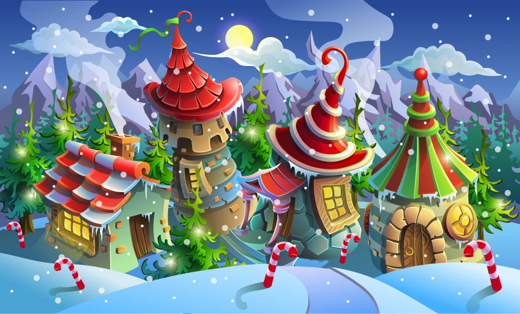 Santa Claus Christmas Village jigsaw puzzle in Christmas & New Year puzzles on TheJigsawPuzzles.com