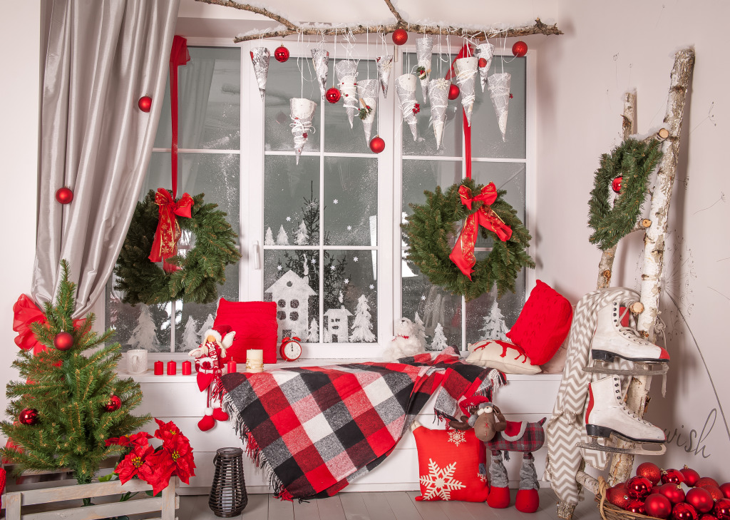 Room Decorated for Christmas jigsaw puzzle in Christmas & New Year puzzles on TheJigsawPuzzles.com