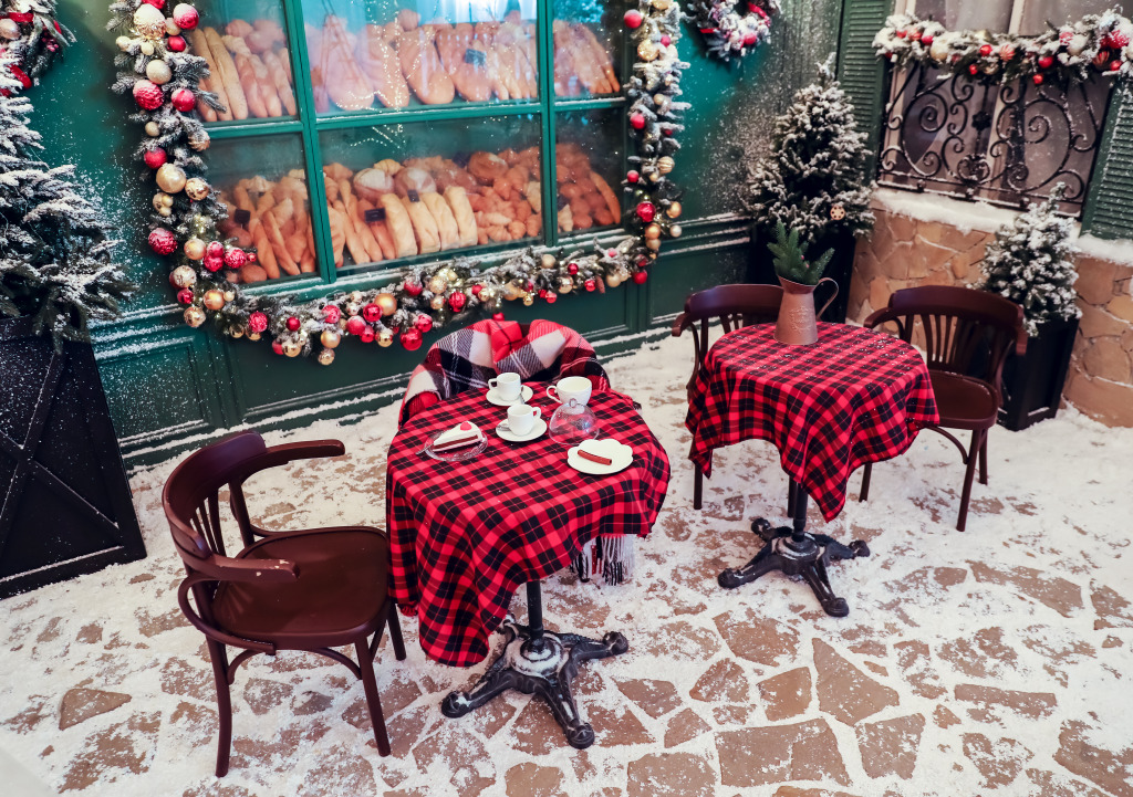 Cozy Outdoor Cafe jigsaw puzzle in Food & Bakery puzzles on TheJigsawPuzzles.com