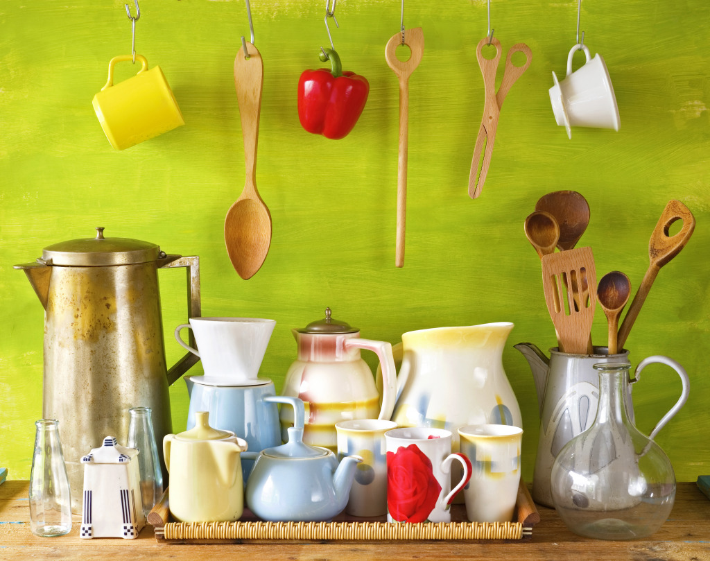 Vintage Kitchen Utensils jigsaw puzzle in Food & Bakery puzzles on TheJigsawPuzzles.com