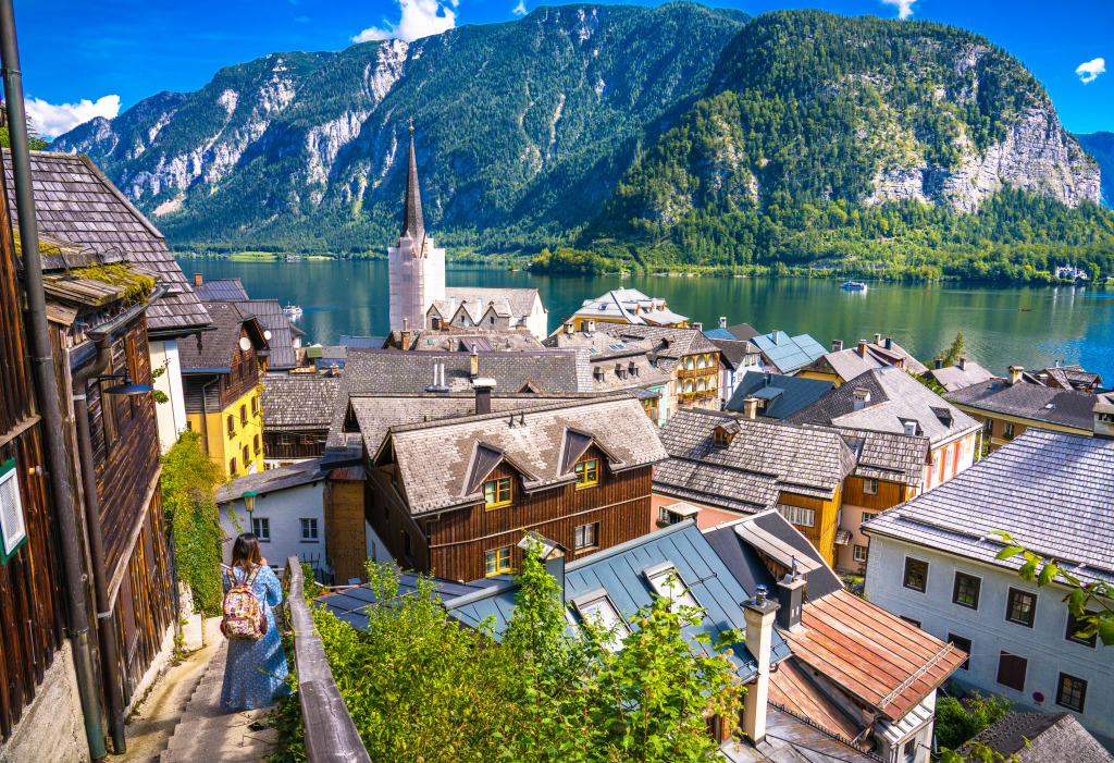 Hallstatt Mountain Village, Austrian Alps jigsaw puzzle in Puzzle of the Day puzzles on TheJigsawPuzzles.com