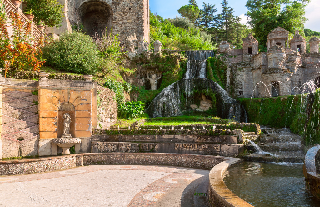 Villa d'Este in Tivoli, Italy jigsaw puzzle in Waterfalls puzzles on TheJigsawPuzzles.com