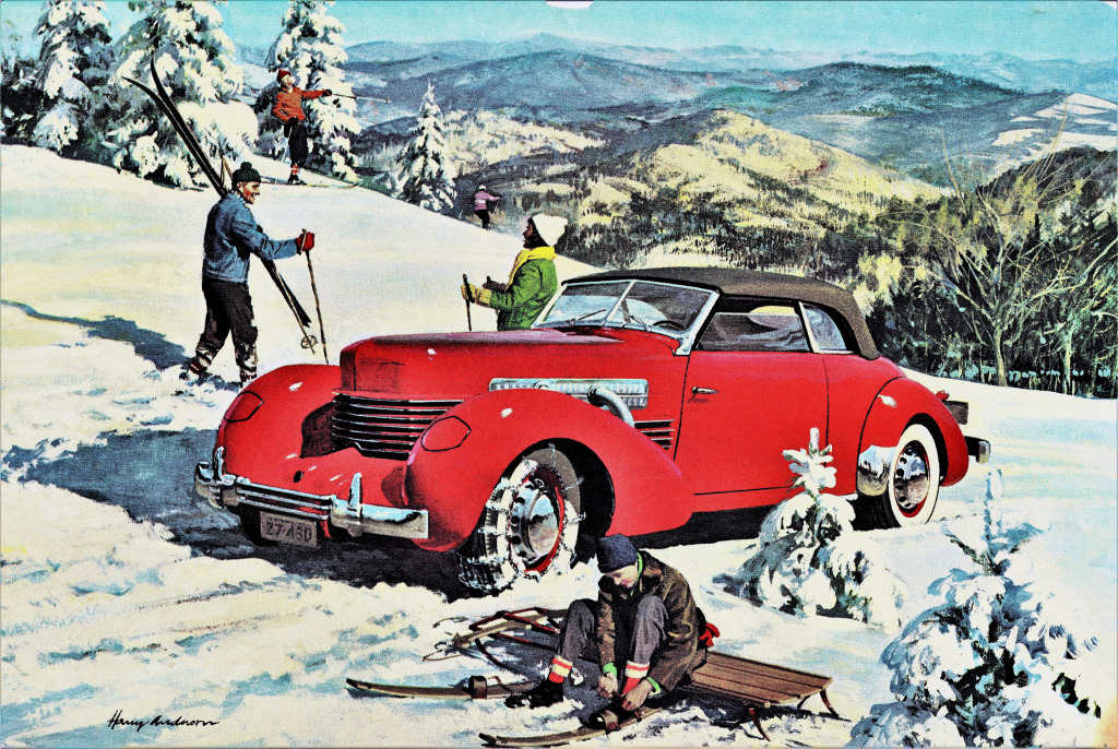 1937 Cord 812 Convertible Coupe jigsaw puzzle in Voitures et Motos puzzles on TheJigsawPuzzles.com