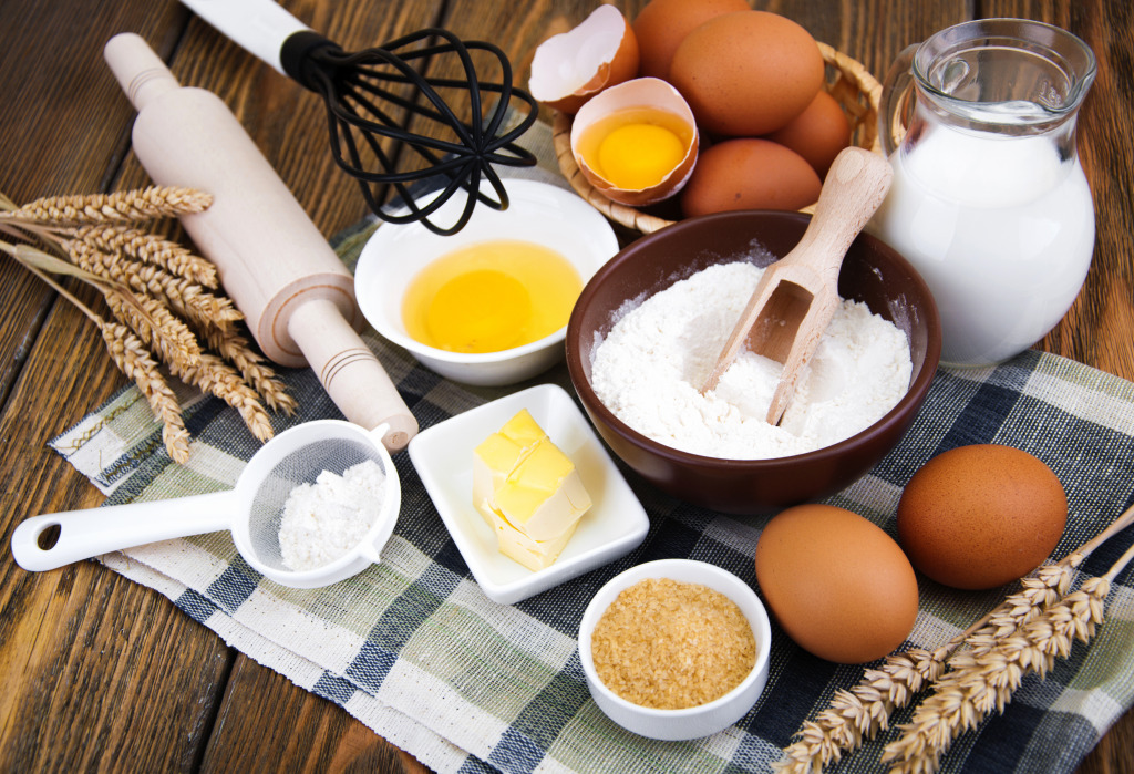 Baking Ingredients jigsaw puzzle in Food & Bakery puzzles on TheJigsawPuzzles.com