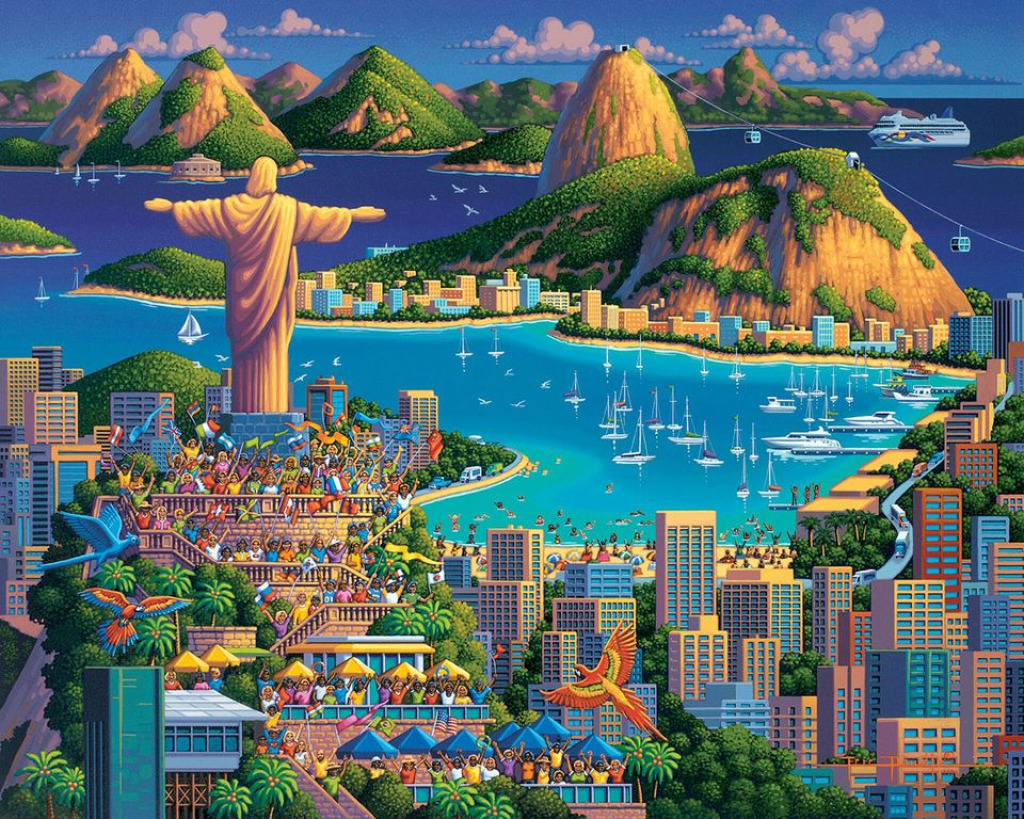 Rio de Janeiro jigsaw puzzle in Ruth Brant puzzles on TheJigsawPuzzles.com