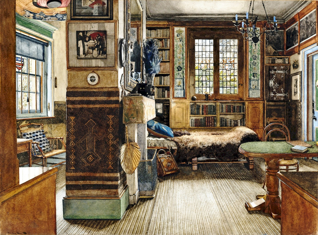 Sir Lawrence Alma-Tadema's Library jigsaw puzzle in Chefs d'oeuvres puzzles on TheJigsawPuzzles.com