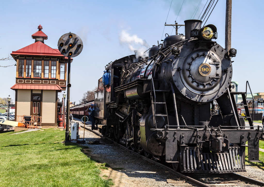 Strasburg Rail Road, Pennsylvania jigsaw puzzle in Puzzle of the Day puzzles on TheJigsawPuzzles.com
