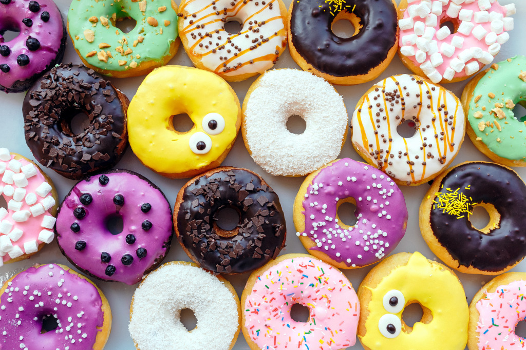 Colorful Donuts with Different Fillings jigsaw puzzle in Puzzle du jour puzzles on TheJigsawPuzzles.com