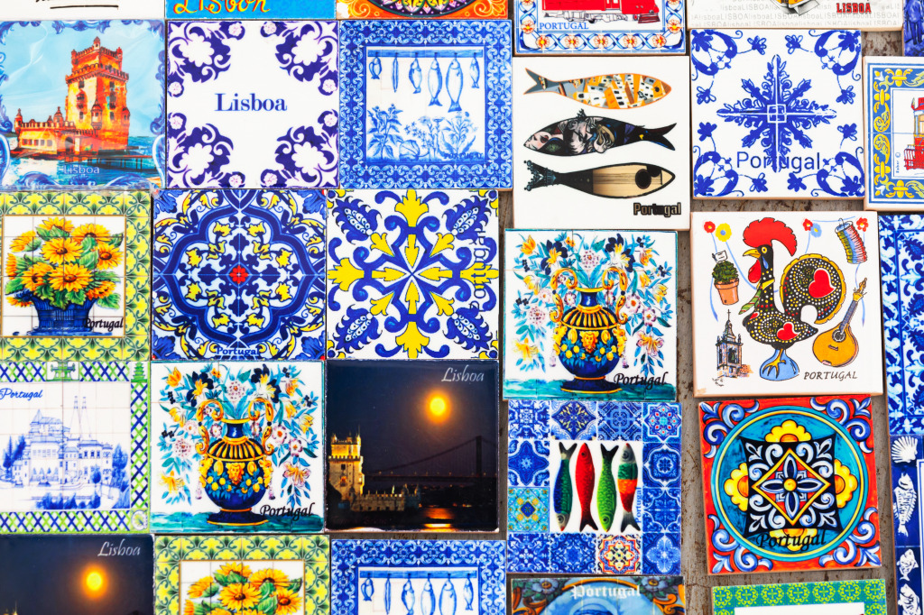 Souvenir Tiles in Lisbon, Portugal jigsaw puzzle in Handgemacht puzzles on TheJigsawPuzzles.com
