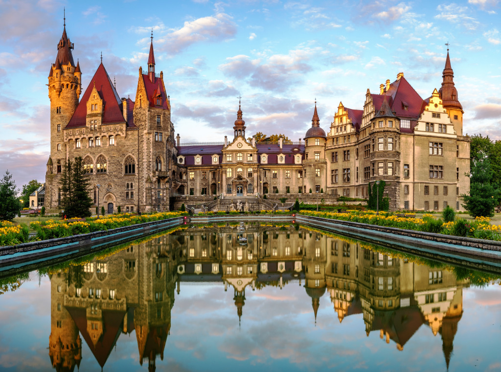 Moszna Castle, Upper Silesia, Poland jigsaw puzzle in Châteaux puzzles on TheJigsawPuzzles.com