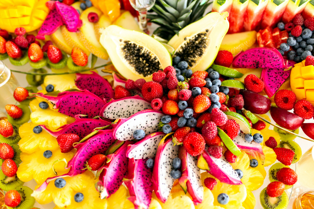 Mixed Fruit Platter jigsaw puzzle in Fruits & Veggies puzzles on TheJigsawPuzzles.com