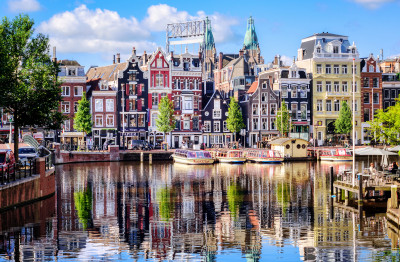 Amsterdam Old Town Center, Netherlands jigsaw puzzle in Puzzle of the