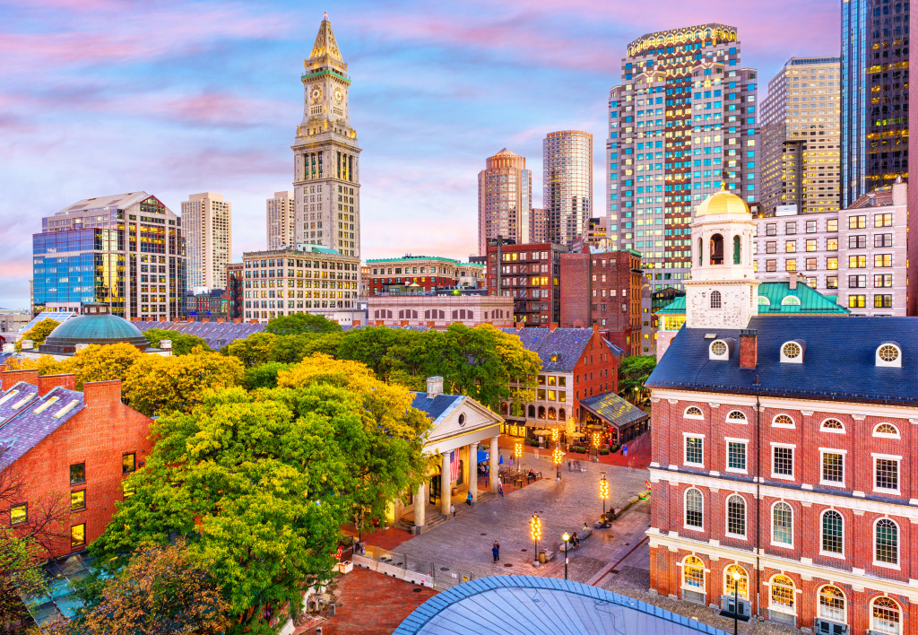 Boston, Massachusetts, Skyline jigsaw puzzle in Puzzle of the Day puzzles on TheJigsawPuzzles.com