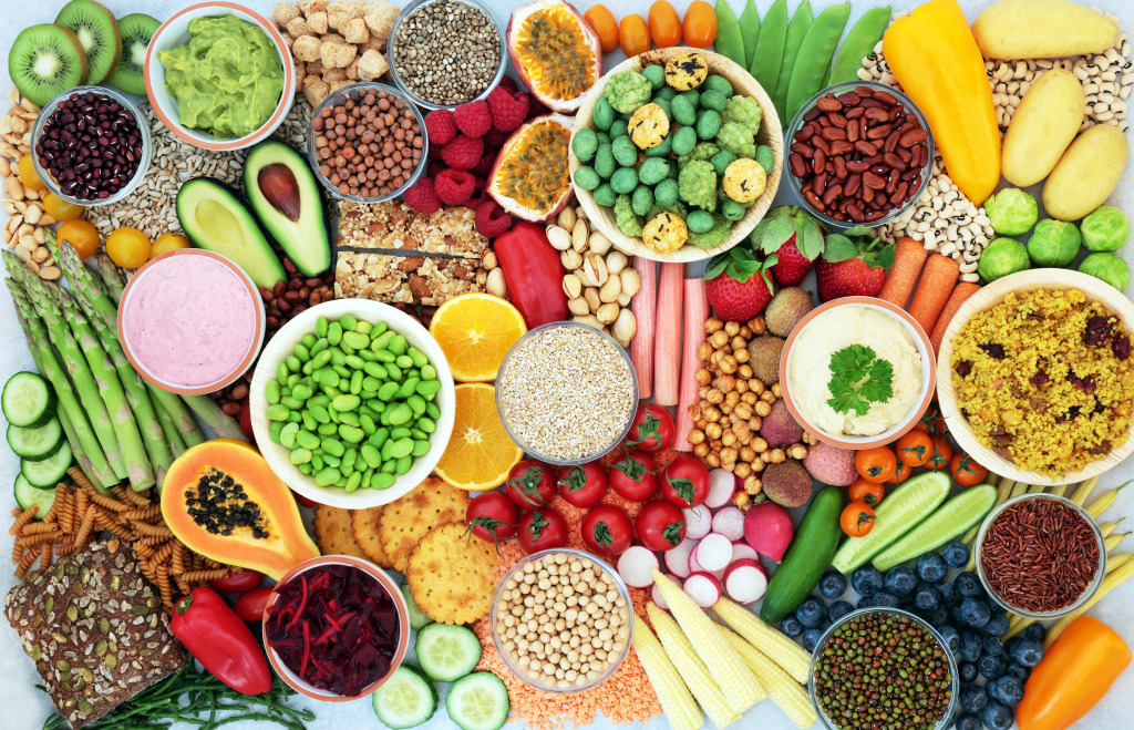 Veggies, Nuts, Seeds and Cereals jigsaw puzzle in Fruits & Légumes puzzles on TheJigsawPuzzles.com