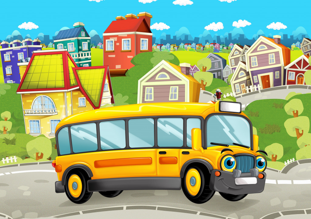 School Bus jigsaw puzzle in Kids Puzzles puzzles on TheJigsawPuzzles.com