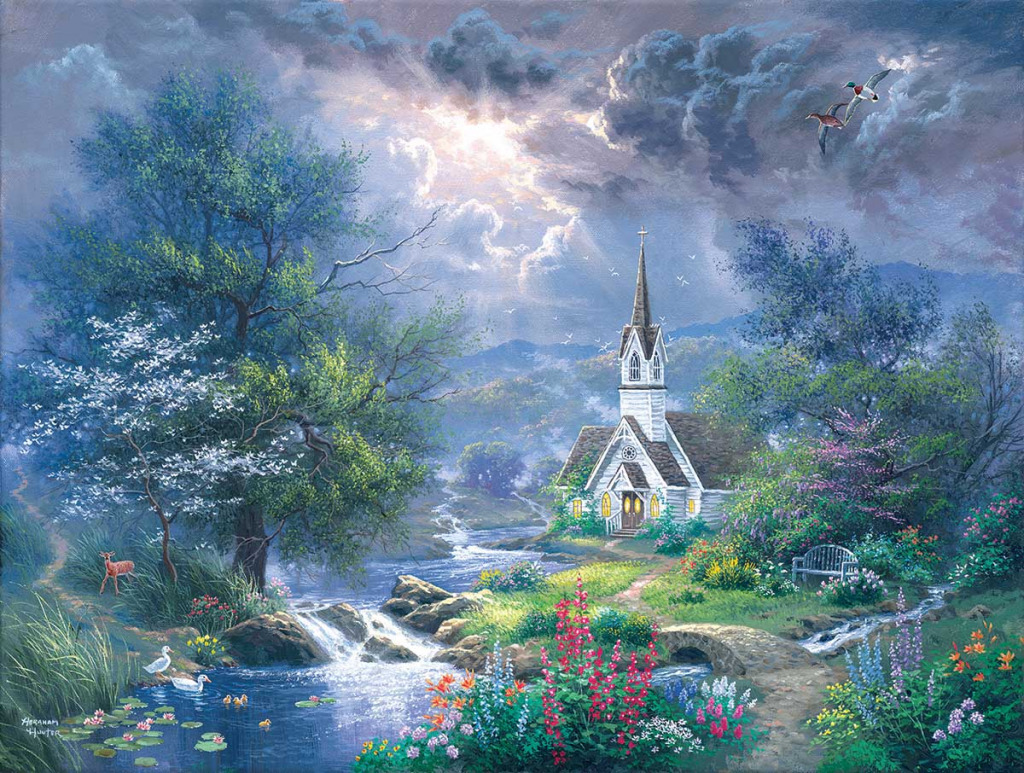 Sweet Hour of Prayer jigsaw puzzle in Ruth Brant puzzles on TheJigsawPuzzles.com