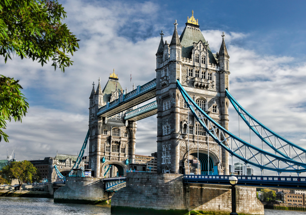Tower Bridge à Londres, Angleterre jigsaw puzzle in Ponts puzzles on TheJigsawPuzzles.com