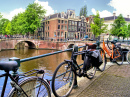 Amsterdam Canal with Bicycles