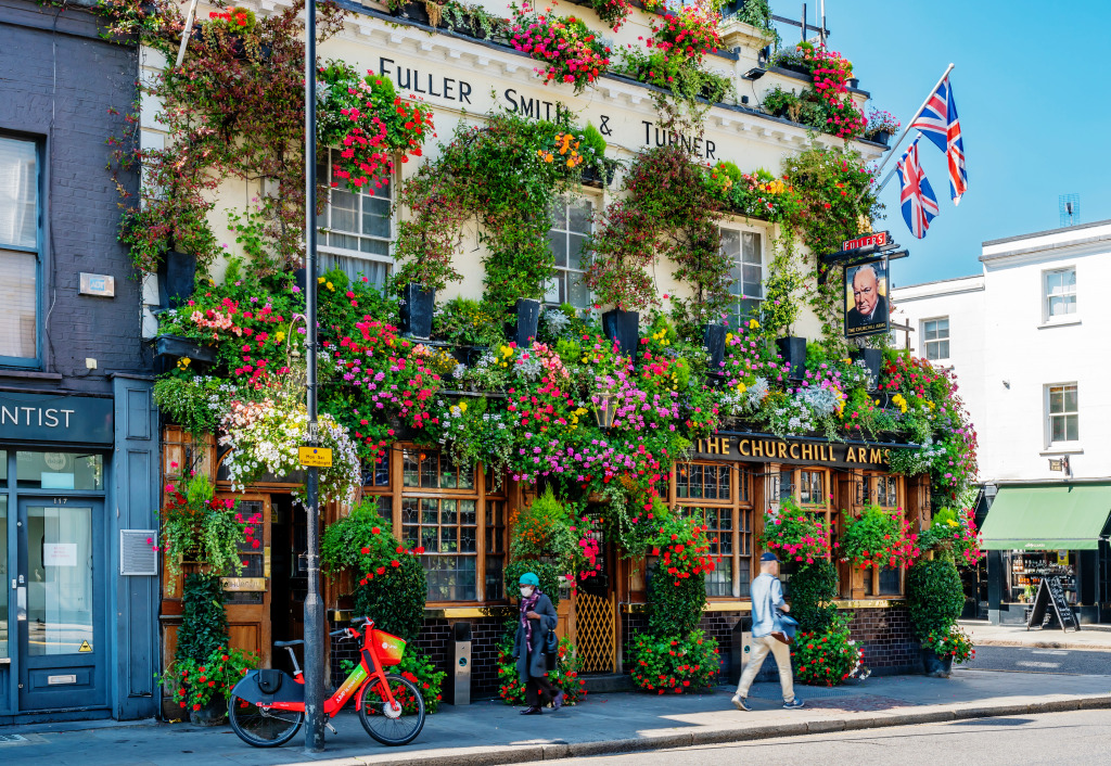 Churchill Arms Pub, Londres jigsaw puzzle in Flores puzzles on TheJigsawPuzzles.com