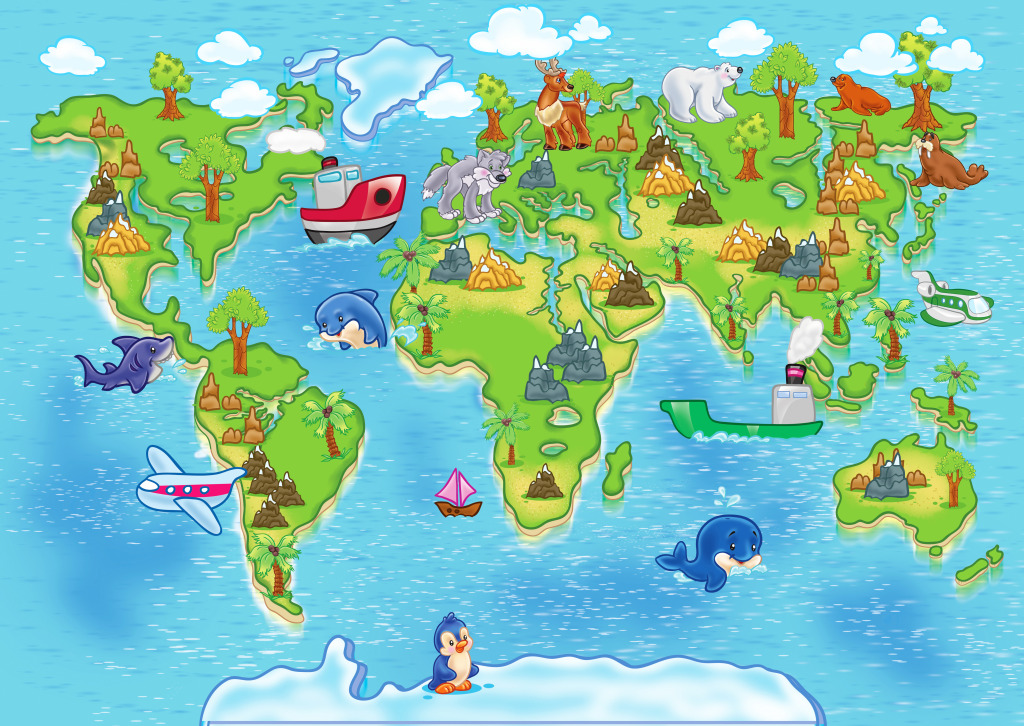 Animals of the World jigsaw puzzle in Kids Puzzles puzzles on TheJigsawPuzzles.com