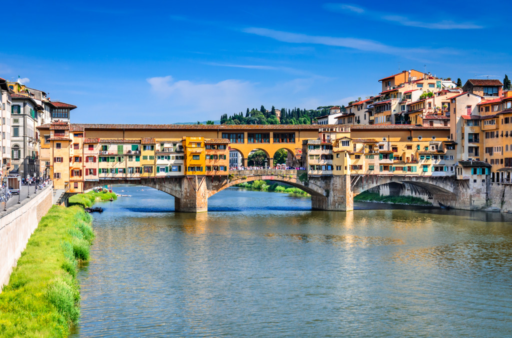 Ponte Vecchio Bridge, Florence, Italy jigsaw puzzle in Bridges puzzles on TheJigsawPuzzles.com