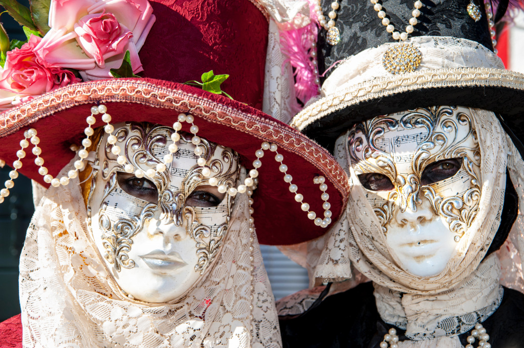 Venice Carnival Masks jigsaw puzzle in Puzzle of the Day puzzles on TheJigsawPuzzles.com