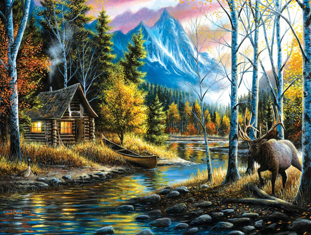 Peaceful Setting jigsaw puzzle in Ruth Brant puzzles on TheJigsawPuzzles.com